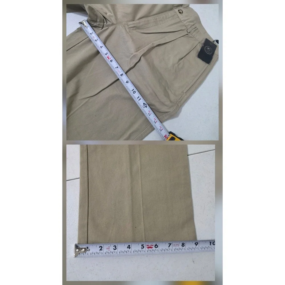 Vtg Deadstock Nike Playerpant Mens 36 Khaki Pleated Pant Unhemmed 152617-235 NWT